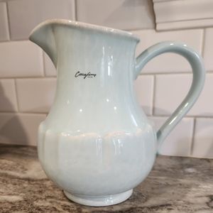 Casafina Impressions Robin's Egg Blue Pitcher